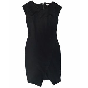 Black Ribbed Tight Dress